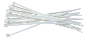 100 PCS. 5.9 INCH CABLE TIES, WHITE, UV WEATHER RESISTANT, 50 LB, 4.8X150MM, UL - Picture 1 of 1
