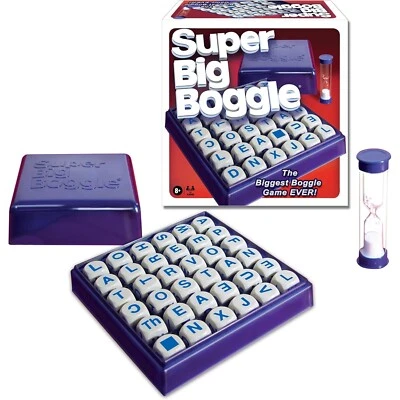 Super Big Boggle 6x6 Grid 36 Letter Cubes 4 Minute Timer for 2+ Players Ages 8+ - Image 1 of 4