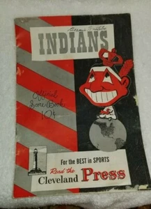 August 1949 offizielles Notenbuch Cleveland Indians vs. Detroit Tigers  - Bild 1 von 12
