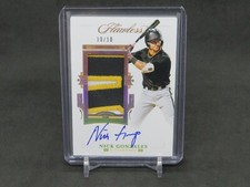 2021 PANINI FLAWLESS NICK GONAZLEZ PATCH AUTO /10 PITTSBURGH PIRATES BY