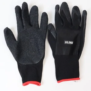 Latex Coated Gloves with Grip - Black, Small - NEW - Picture 1 of 2