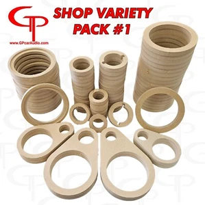 Shop Variety Pack: Speaker rings: 6.5", 5.25", 4", tweeter rings, Component set - Picture 1 of 1