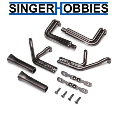 LOSI LOS-1896 Header Set, Black Chrome: 22S Sprint HH - Image 1 of 2