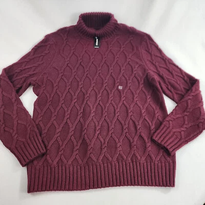 Express Sweater Adult Extra Large XL Burgundy Turtleneck 30651784 $98 Mens - Image 1 of 4