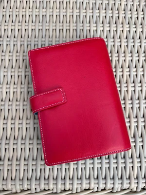 Red Designers Guild Vintage Diary Notebook Binder - Blue Lining - Early 2000s - Image 1 of 4