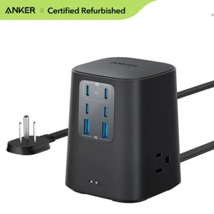 Anker Charging Station 9-in-1 Power Strip with 4xUSB C/2xUSB A/3xAC Outlets,5ft - Picture 1 of 6