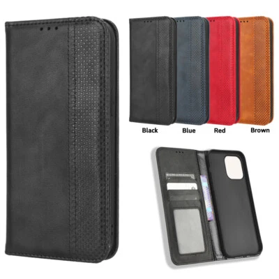 Leather Card Slot Wallet Stand Flip Phone Case For iPhone 17 Pro Max 16 13 XR 6 - Image 1 of 4