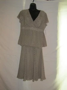 Jones Wear Damen-Set champagnerfarben/elfenbeinfarben Andorra 2-teilig Bluse & Rock Größe 12 - Bild 1 von 5