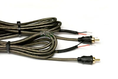 2x 6-ft RCA Male Shielded Audio Cable To Bare Wire For Speaker Subwoofer - Image 1 of 2