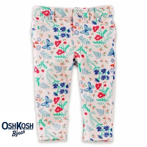 NWT OSHKOSH BABY B'GOSH Girls Pink Floral Print French Terry Pants(Size 6M) NEW - Picture 1 of 3