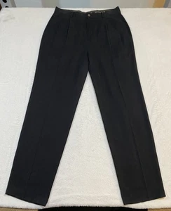 Tommy Bahama Pants Mens 36x34 Black Silk Pleated Classic Relaxed Fit - Picture 1 of 9