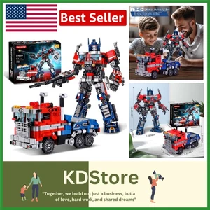 Transforming Robot Building Kit 2-in-1 STEM Mech Truck Blocks for Kids & Adults - Picture 1 of 10