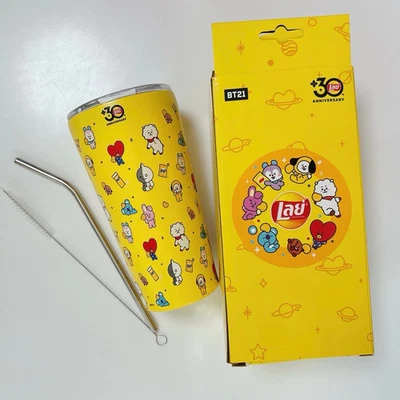 Vaso aislado Lay’s x BT21 30 aniversario 16 oz acero inoxidable regalo Foto 1 de 4