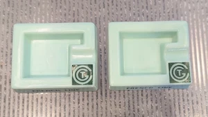 SEVN Guerville French Line Jadeite Ashtray CieGle Transatlantique Set of 2 - Picture 1 of 9