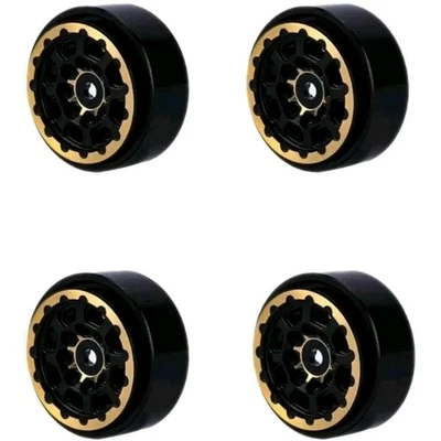 RCAWD 1.2" SCX24 Beadlock Wheels Full Brass Wheel Hex Hub for Axial 1/24 SCX24 - Image 1 of 4