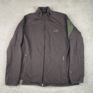 Icebreaker 260 Sweater Jacket Mens Medium Brown 100% Merino Wool Realfleece Zip - Picture 1 of 11