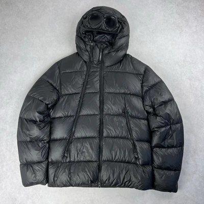 CP Company D.D. Shell Down Goggle Puffer Jacket Large Coat Black 4455 - Image 1 of 4