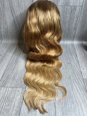 Body wave Human Hair wig 28 inches Honey Golden Blonde With Lace & Baby Hair C17 - Image 1 of 4