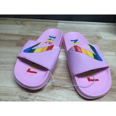 Sandalias Tretorn Tragant Slide para mujer 8 lilas unicornio arco iris sin cordones punta abierta Foto 1 de 4