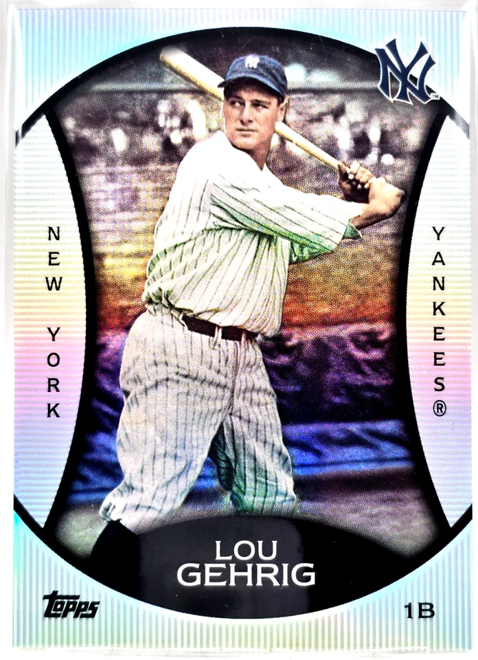2010 Topps Legends Lou Gehrig #PC20 Platinum – Yankees HOF Walmart Cereal Insert - Image 1 of 4