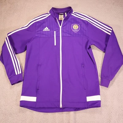 Orlando City SC MLS 2014 Adidas Men's Player Warm Up Jacket sz Large Soccer - Image 1 of 4