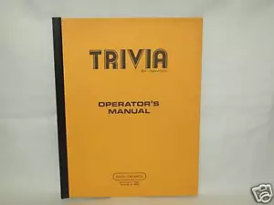 Manual de juego de arcade Trivia original - Imagen 1 de 1