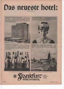 Frankfurt Intercontinental Das Neueste Hotel Vintage Print Ad Time June 7 1963 - Picture 1 of 1