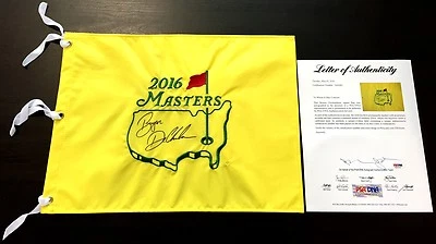 BRYSON DECHAMBEAU SIGNED 2016 MASTERS DEBUT PIN FLAG PSA/DNA IN THE PRESENCE LOA - Image 1 of 3