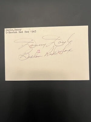 Danny Doyle Signed Government Postcard GPC JSA LOA Boston Red Sox - Image 1 of 3
