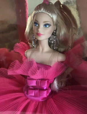 Pink Premiere Silkstone Barbie Pink Collection Doll With Earrings & Doll Stand  - Image 1 of 4