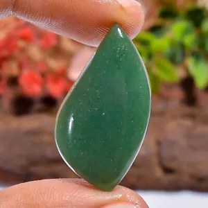 20 Ct Natural Fancy Green Aventurine Spiritual Cabochon Loose Gemstone 29X16X5mm - Picture 1 of 4