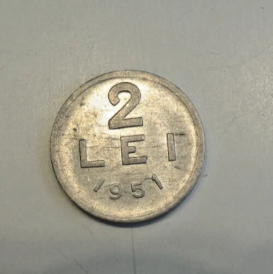 2 LEU ALU 1951 UNC/FDC  tout son brillant de frappe - Image 1 of 2