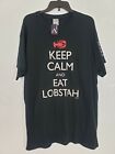 Keep Calm T-Shirt Men's Lrg Black Short Sleeves New Keep Calm and Eat Lobstah 