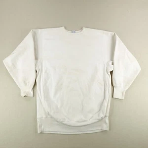 Vintage Champion Sweatshirt Mens XL White Reverse Weave Crewneck Pullover 90s ^ - Picture 1 of 10