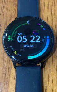 Black Samsung Galaxy Watch Active 2 SM-R830 40mm Aluminum Case with Sport Band - Picture 1 of 10