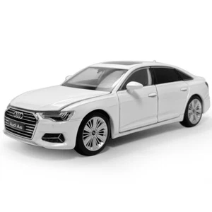1/32 Audi A6 Sedan Model Car Diecast Toy Cars Light Sound 4 Doors Open White - Picture 1 of 11