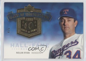 2005 Upper Deck Hall of Fame Class Cooperstown Gold /5 Nolan Ryan #CC-NR4 HOF