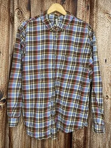 Hanna Andersson Mens’s Cotton Long Sleeve Button Up Flannel Shirt Size Large - Picture 1 of 3
