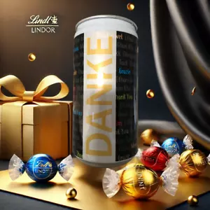 Lindt Dankedose voller Lindor-Genuss Schokolade Lindt Kugeln süßes Dankeschön - Bild 1 von 5