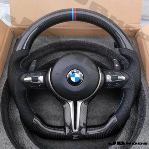 Volante paletas carbono cuero perforado carbono BMW F80 F82 M3 M4 - Imagen 1 de 1