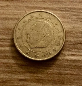 50 cent Münze aus dem Jahr 1999; aus Belgien - Bild 1 von 2