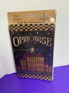 Open House Invitations pack of 8 Cards Primitive Decor Style NEW Sealed - Picture 1 of 5