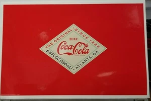 Coca-Cola Diamond Logo Label on Red Background Preproduction Art Work - Picture 1 of 8
