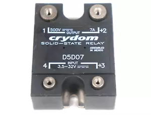 Crydom D5D07 Relè a stato solido 3,5-32 V controllo DC Volt 3-60 V DC 7AMP - Foto 1 di 2