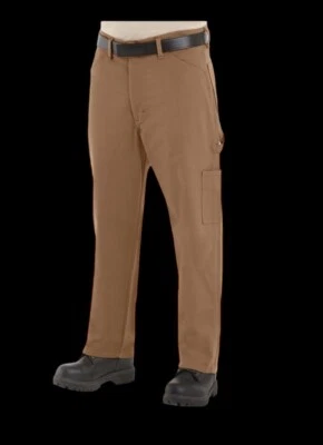 NWT Men’s Bulwark EXCEL FR ComforTouch Dungaree Brown Duck PLJ8BD 48”Wx30”L  New - Image 1 of 4