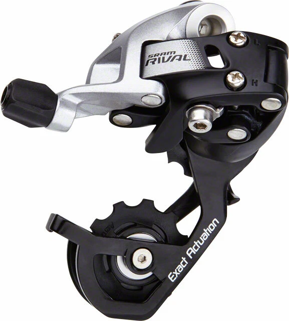 Desviador trasero SRAM Rival 22 - 11 velocidades, jaula corta, negro/plateado Foto 1 de 1