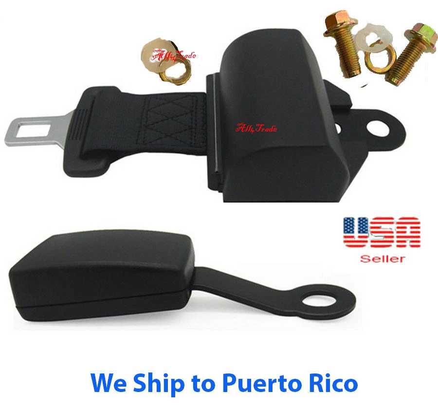 1 PCS 2 Point Safety Seat Belt Lap For Car Truck SUV Bus Black Color - Image 1 of 1