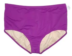 LANDS' END slip bikini donna viola viola vita alta modesto nuovo senza etichette 22 - Foto 1 di 2