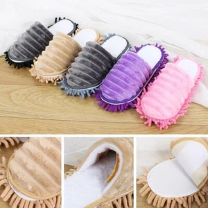 Winter Floor Mop Dust Cleaning Slippers Thicken House Shoe Detachable Unisex S L - Picture 1 of 9