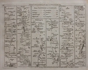 Original antique road map WILTSHIRE, SALISBURY, SHROPSHIRE, FLINT, Jefferys 1775 - Picture 1 of 4